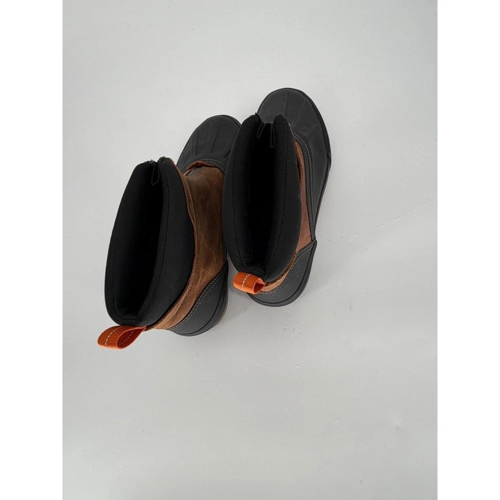 Clarks Bowbury Zip  Brown Black Leather Rubber Duck Boots 13‎ Gorpcore 99-16